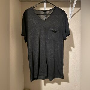 Divided Deep V Neck T Shirt- Size Medium